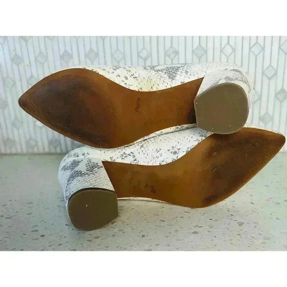 Cole Haan Karena Snakeskin Embossed Chucky Block Heels Size 9 B EUC! - Picture 7 of 7